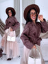 "CHOCO SPRITZ" - suede-like jacket